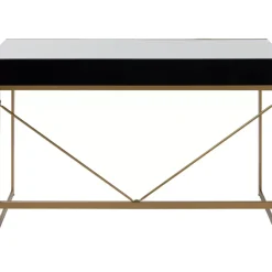 Tische-KARE Design Schreibtisch Soran Gold 120X50Cm