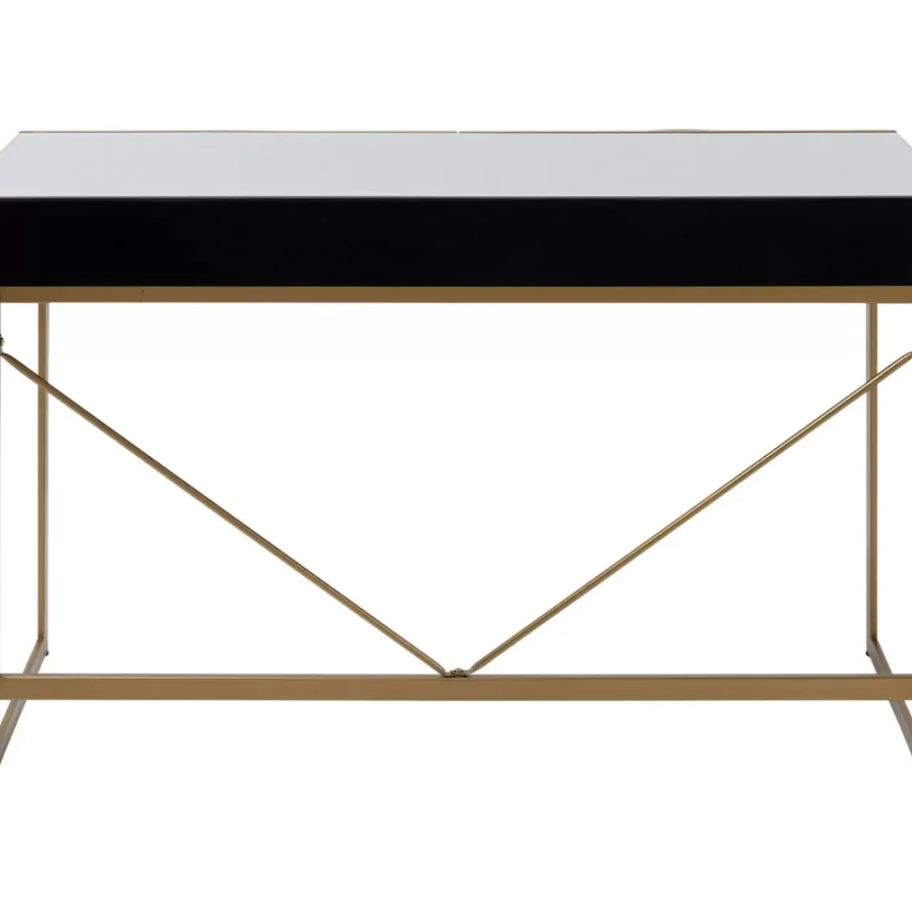 Tische-KARE Design Schreibtisch Soran Gold 120X50Cm