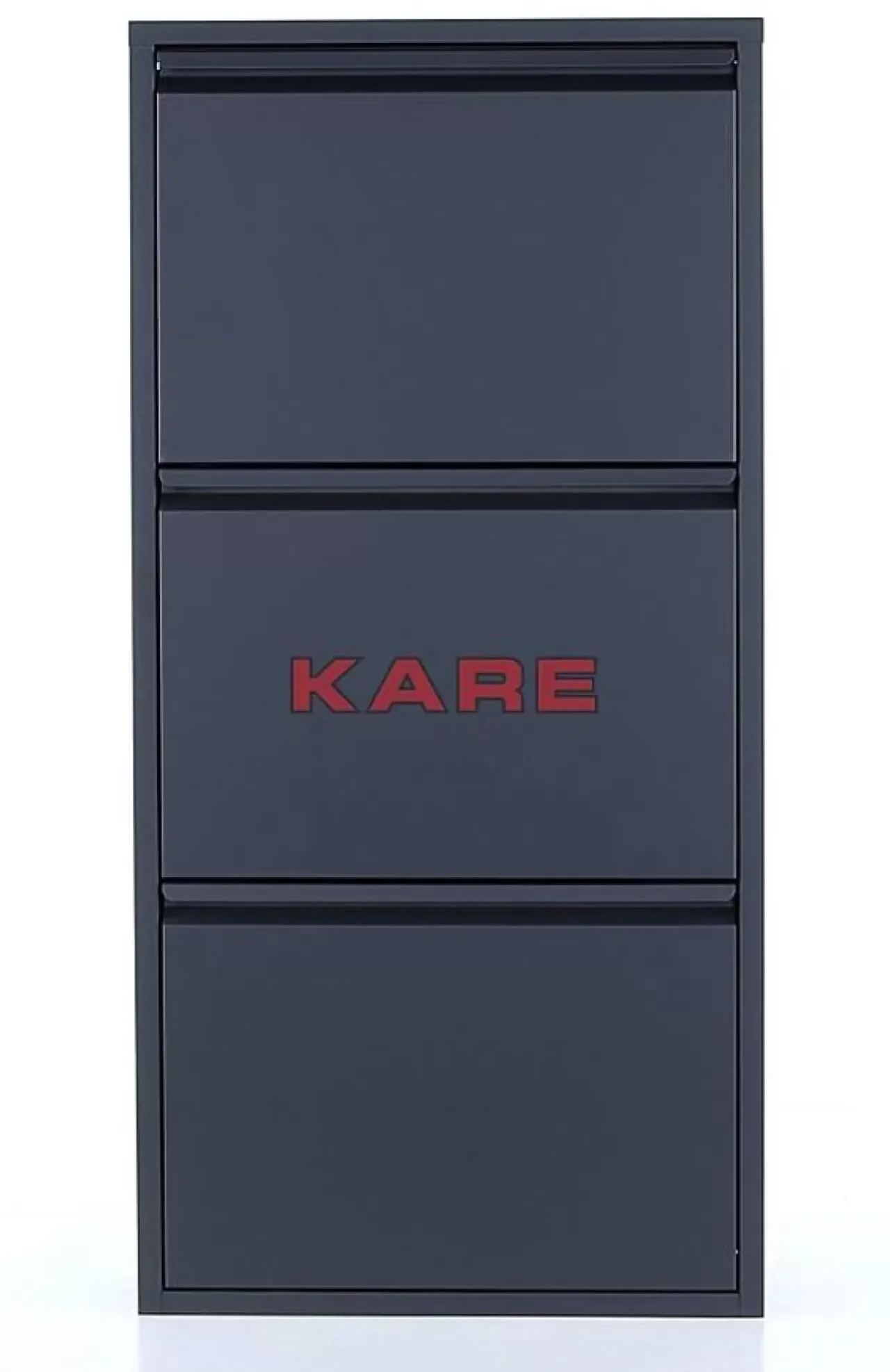 Kleinmöbel & Sonstiges-KARE Design Schuhkipper Caruso 3-Er Anthrazit