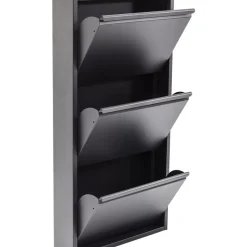 Kleinmöbel & Sonstiges-KARE Design Schuhkipper Caruso 3-Er Anthrazit