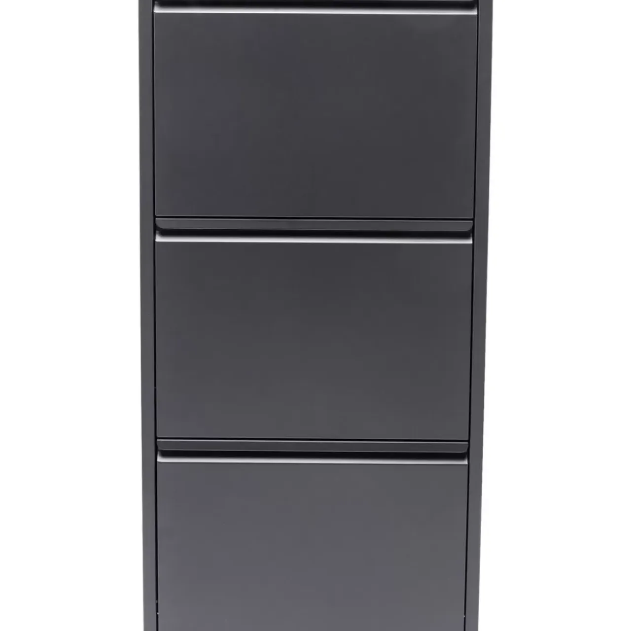 Kleinmöbel & Sonstiges-KARE Design Schuhkipper Caruso 3-Er Anthrazit (Mo)