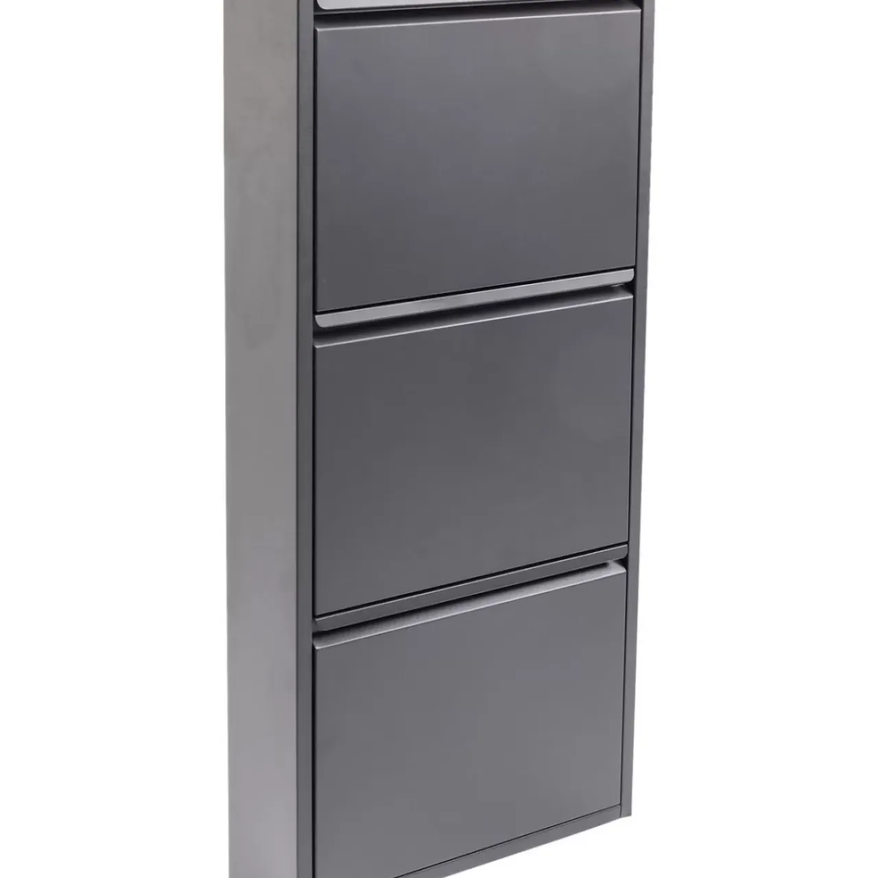 Kleinmöbel & Sonstiges-KARE Design Schuhkipper Caruso 3-Er Anthrazit (Mo)