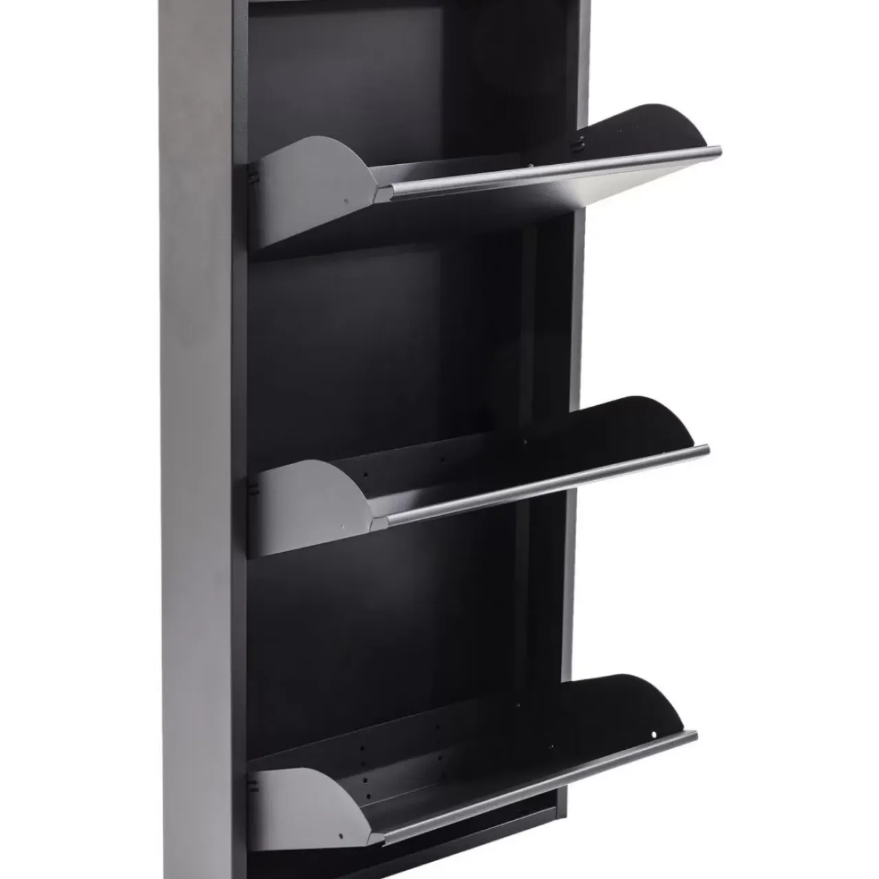 Kleinmöbel & Sonstiges-KARE Design Schuhkipper Caruso 3-Er Anthrazit (Mo)