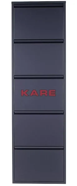 Kleinmöbel & Sonstiges-KARE Design Schuhkipper Caruso 5-Er Anthrazit
