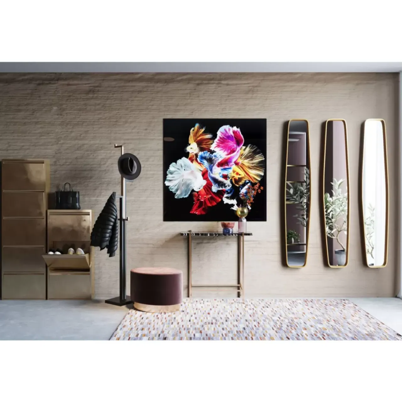 Kleinmöbel & Sonstiges-KARE Design Schuhkipper Caruso 3-Er Bronze (Mo)
