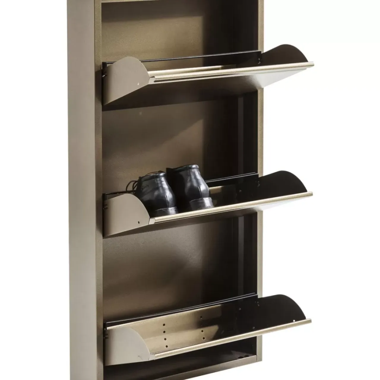Kleinmöbel & Sonstiges-KARE Design Schuhkipper Caruso 3-Er Bronze (Mo)