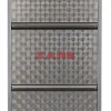Kleinmöbel & Sonstiges-KARE Design Schuhkipper Caruso 3-Er Silber/Geflext