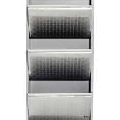 Kleinmöbel & Sonstiges-KARE Design Schuhkipper Caruso 3-Er Silber/Geflext (Mo)