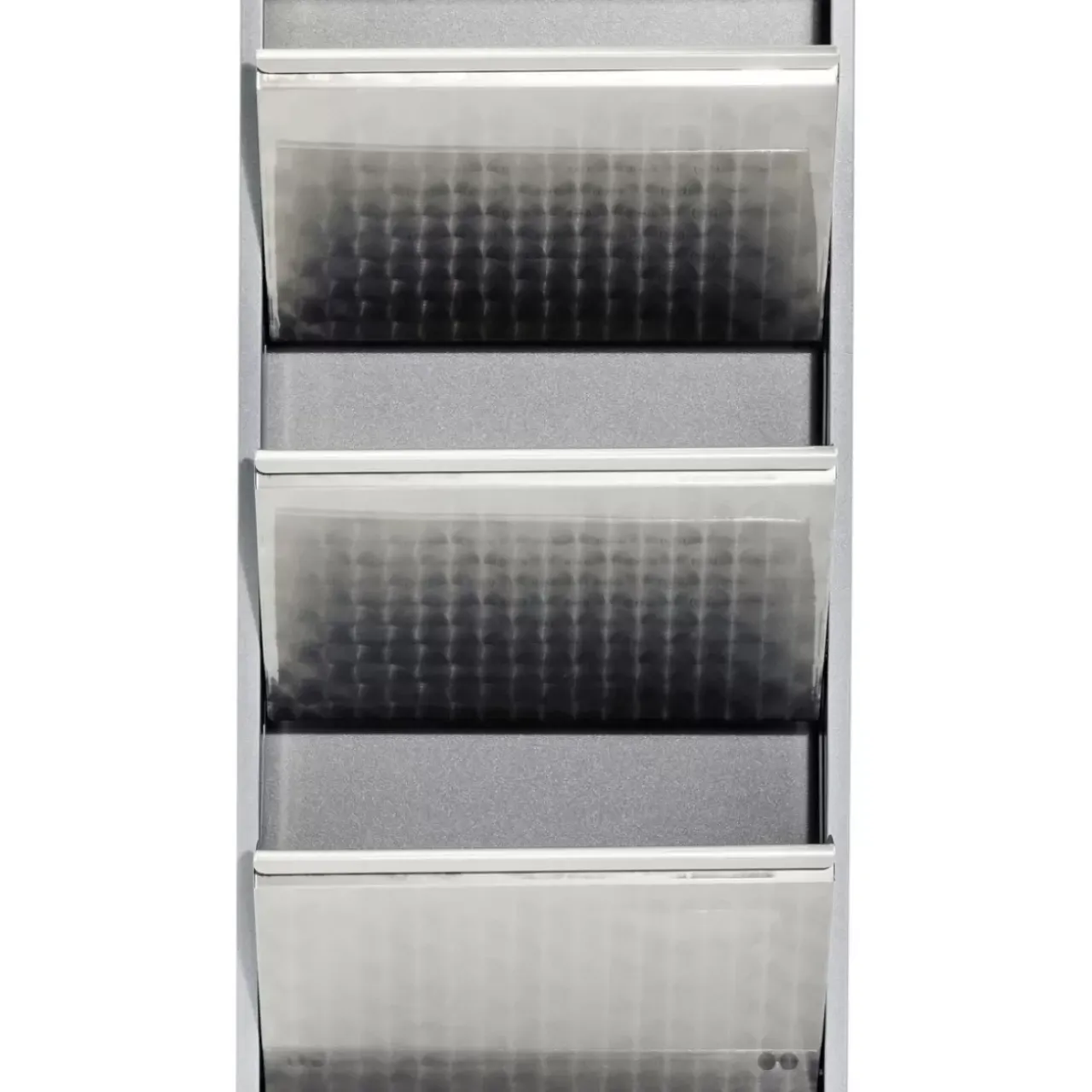 Kleinmöbel & Sonstiges-KARE Design Schuhkipper Caruso 3-Er Silber/Geflext (Mo)
