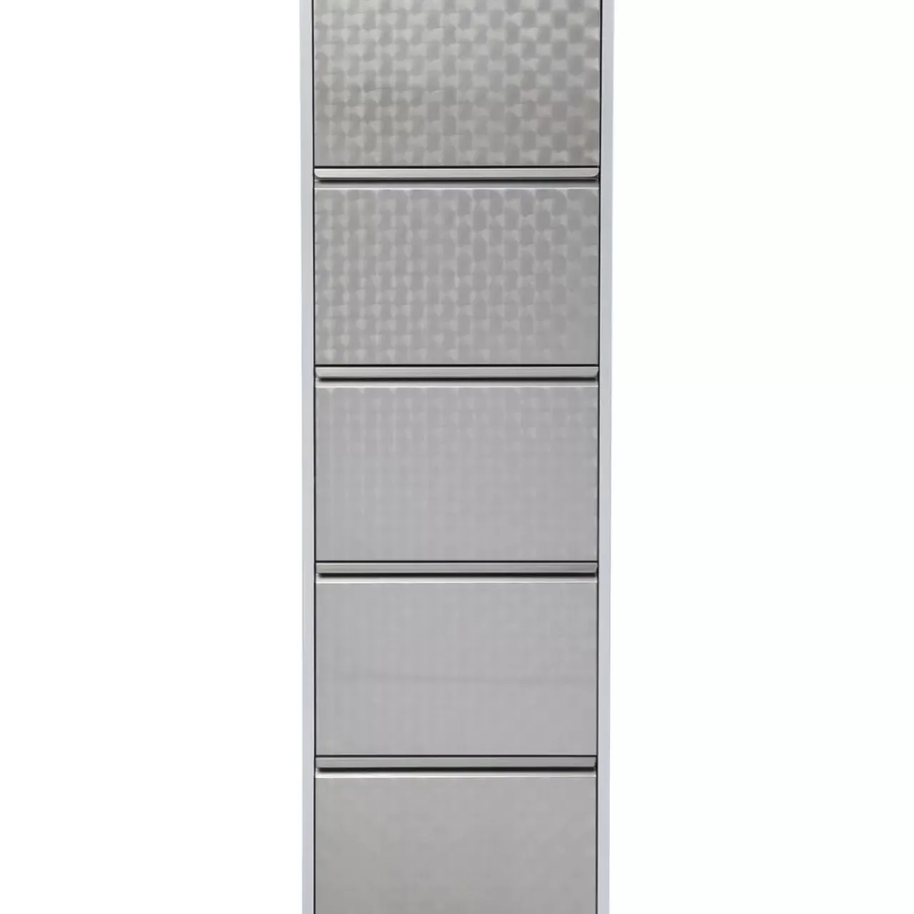 Kleinmöbel & Sonstiges-KARE Design Schuhkipper Caruso 5-Er Silber/Geflext