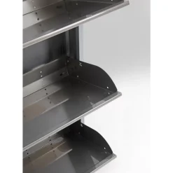 Kleinmöbel & Sonstiges-KARE Design Schuhkipper Caruso 5-Er Silber/Geflext