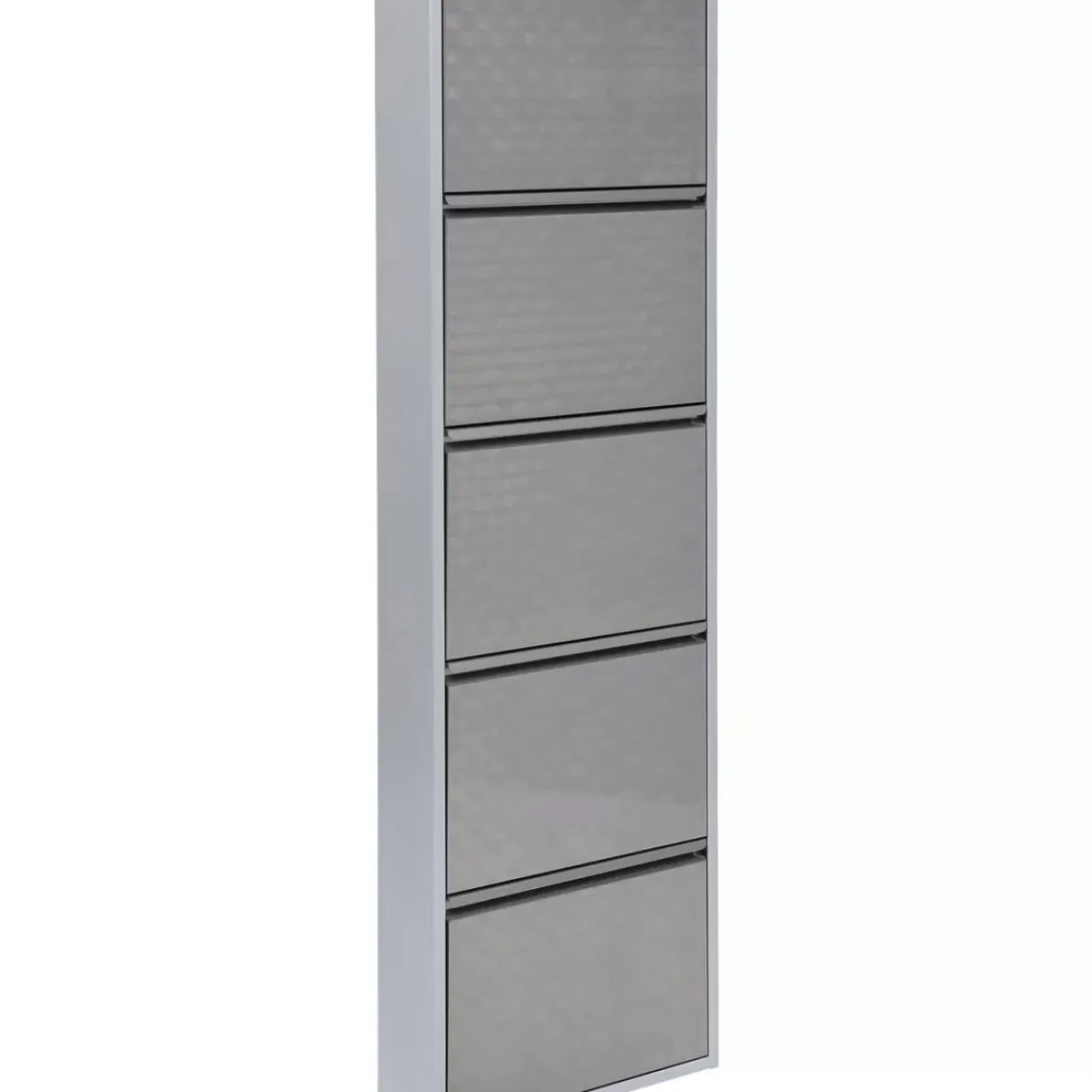 Kleinmöbel & Sonstiges-KARE Design Schuhkipper Caruso 5-Er Silber/Geflext