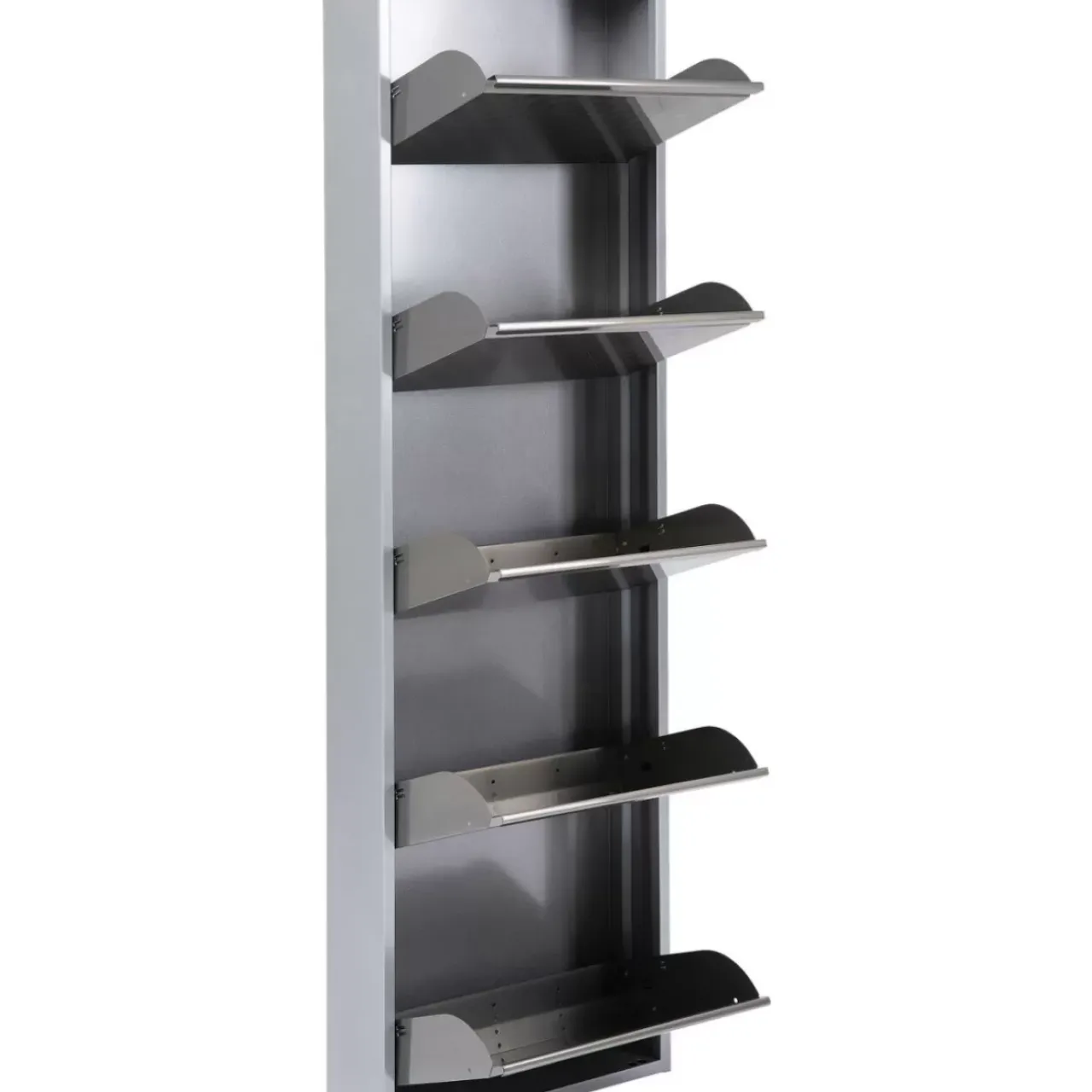 Kleinmöbel & Sonstiges-KARE Design Schuhkipper Caruso 5-Er Silber/Geflext