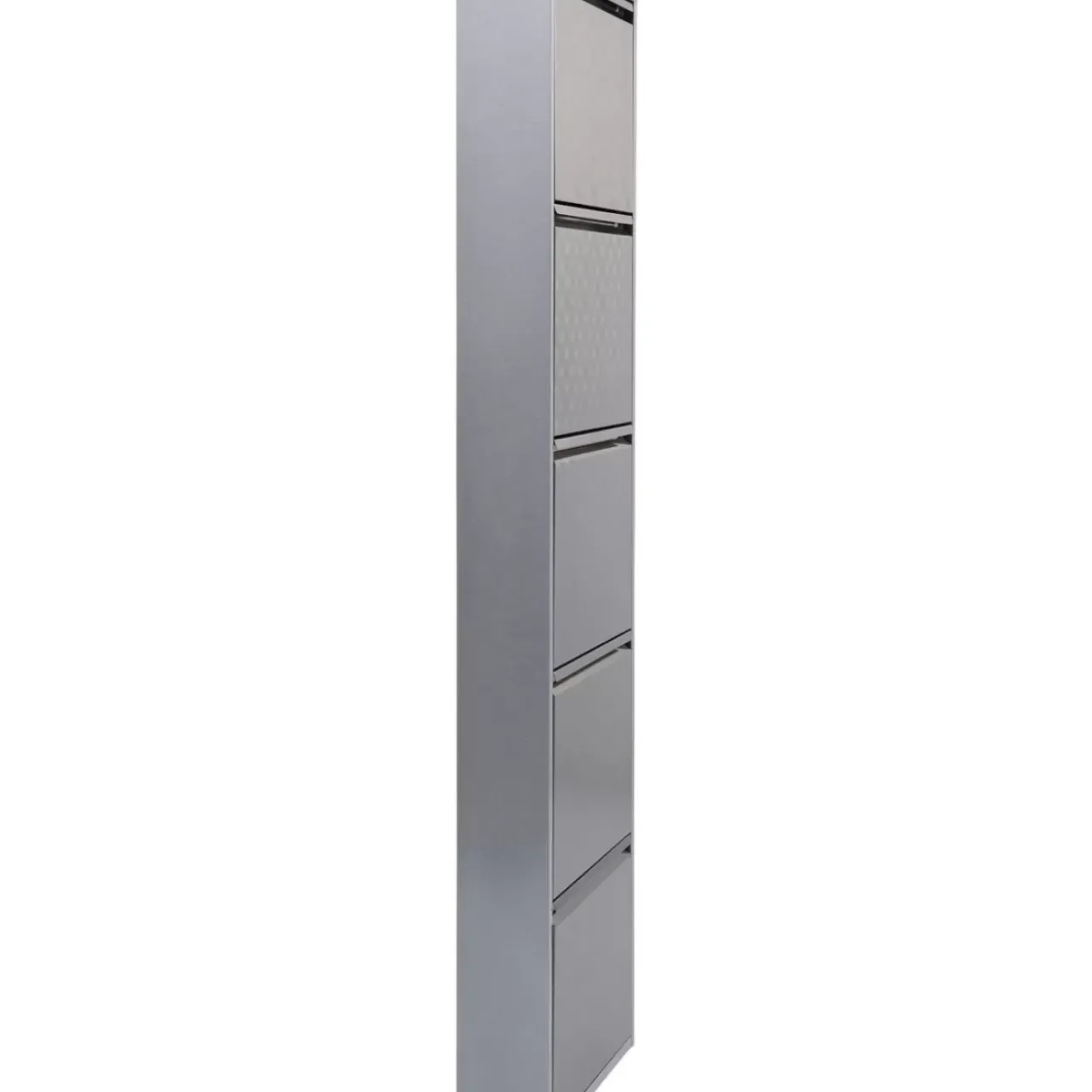 Kleinmöbel & Sonstiges-KARE Design Schuhkipper Caruso 5-Er Silber/Geflext