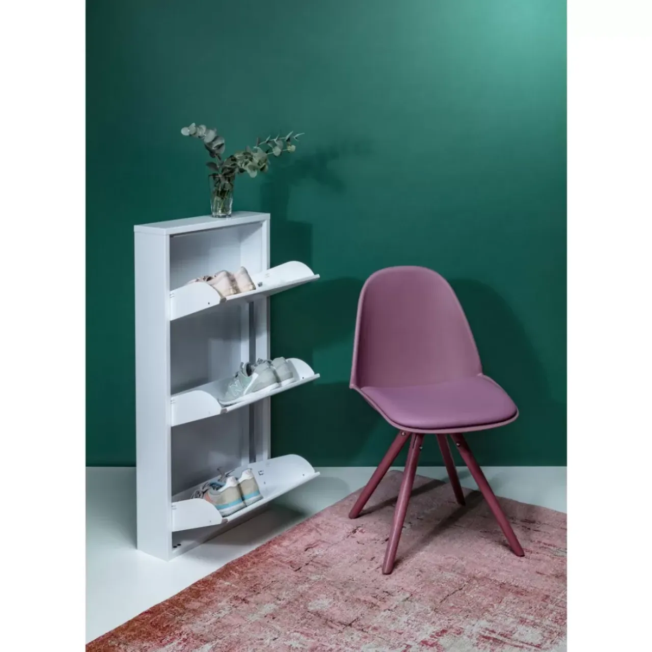 Kleinmöbel & Sonstiges-KARE Design Schuhkipper Caruso 3-Er Weiss