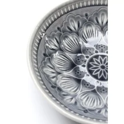 Geschirr & Tischaccessoires-KARE Design Schussel Sicilia Mandala Grau O18
