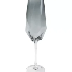 Geschirr & Tischaccessoires-KARE Design Sektglas Diamond Smoke