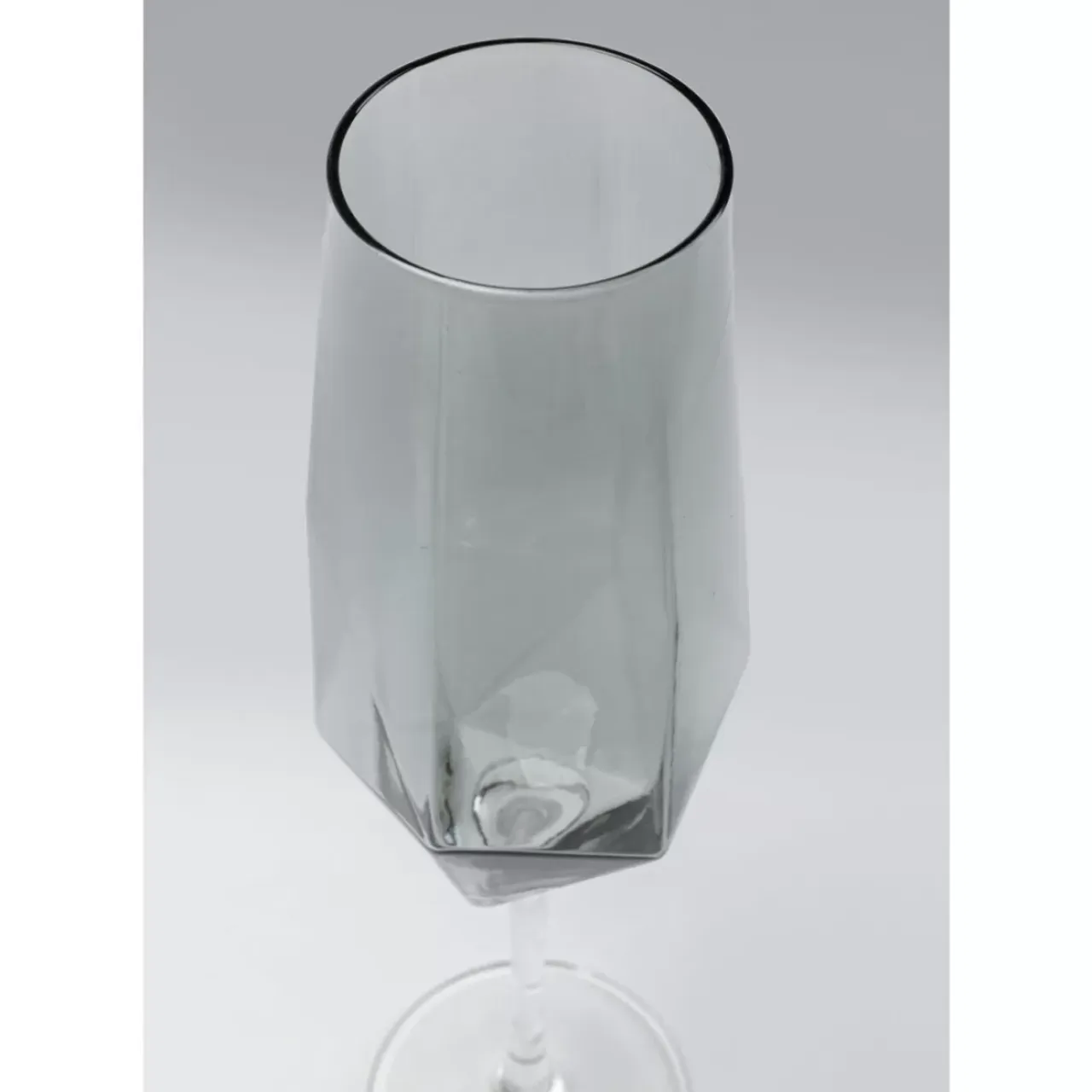 Geschirr & Tischaccessoires-KARE Design Sektglas Diamond Smoke