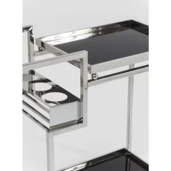 Tische-KARE Design Servierwagen Barfly Silber