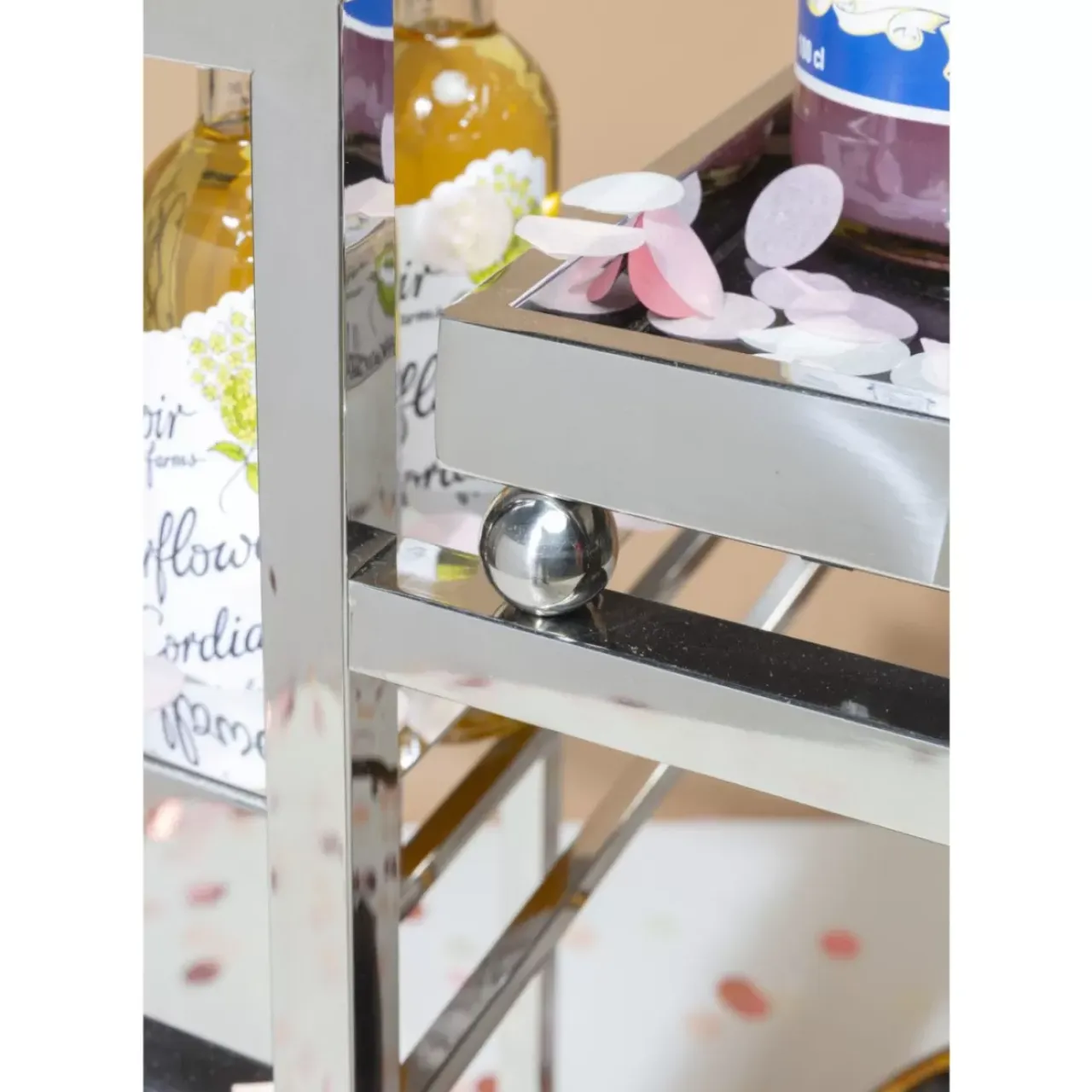 Tische-KARE Design Servierwagen Barfly Silber