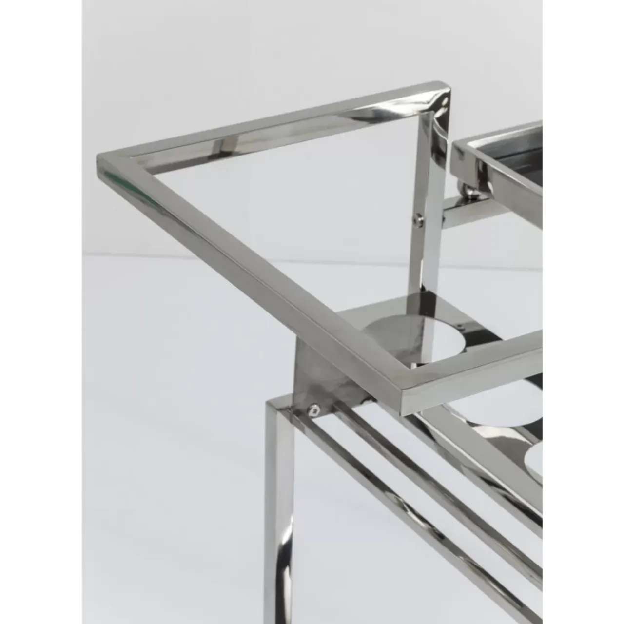 Tische-KARE Design Servierwagen Barfly Silber