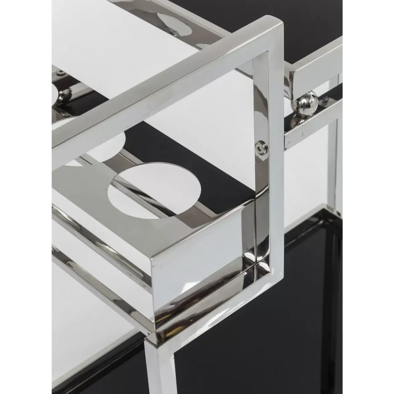 Tische-KARE Design Servierwagen Barfly Silber
