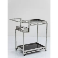 Tische-KARE Design Servierwagen Barfly Silber