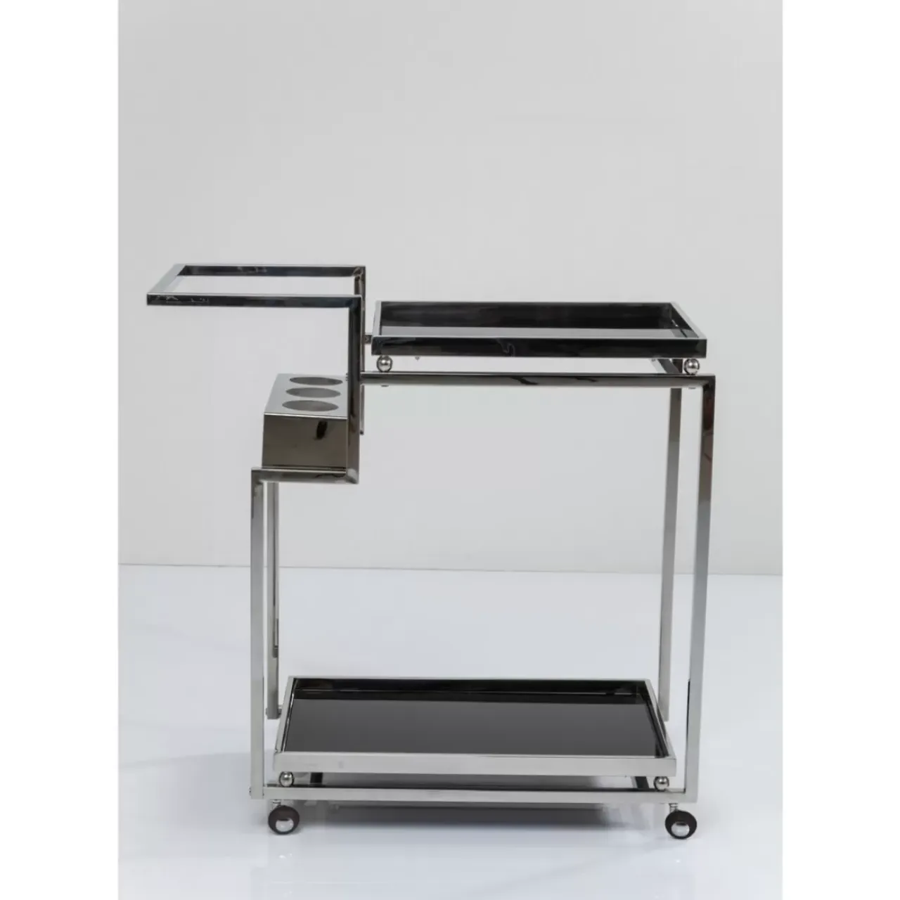 Tische-KARE Design Servierwagen Barfly Silber
