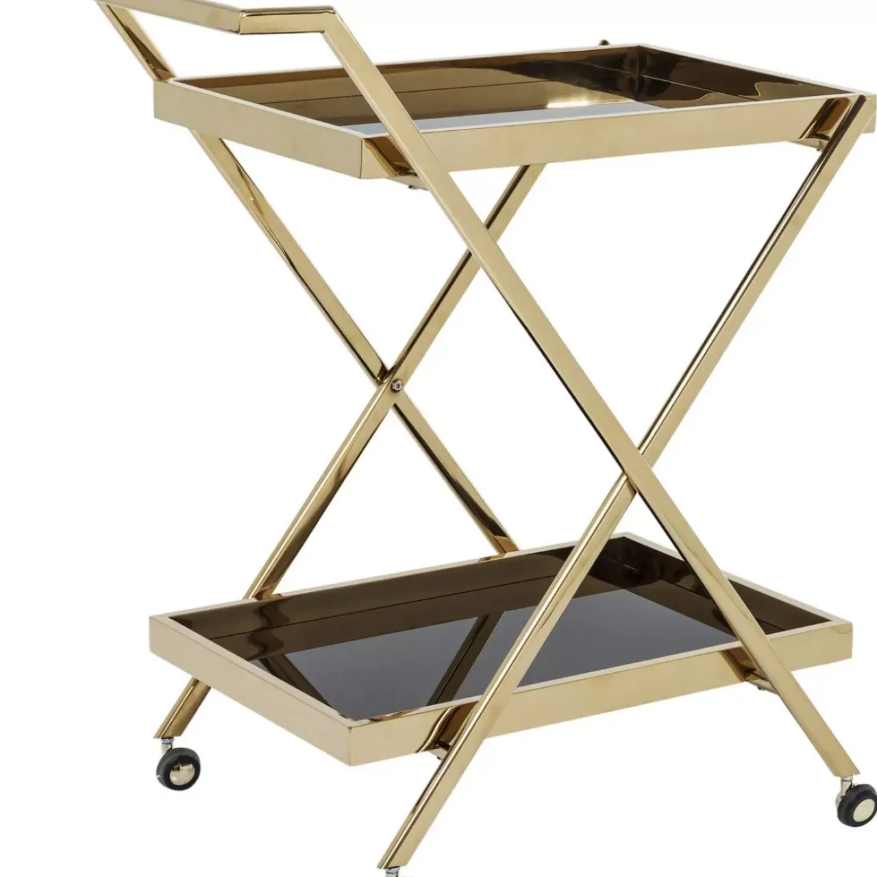 Tische-KARE Design Servierwagen Casino Gold
