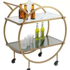 Tische-KARE Design Servierwagen Loft Brass