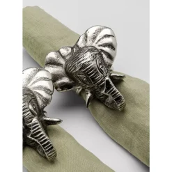 Geschirr & Tischaccessoires-KARE Design Serviettenring Happy Elephants (4/Set)