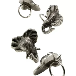 Geschirr & Tischaccessoires-KARE Design Serviettenring Happy Elephants (4/Set)