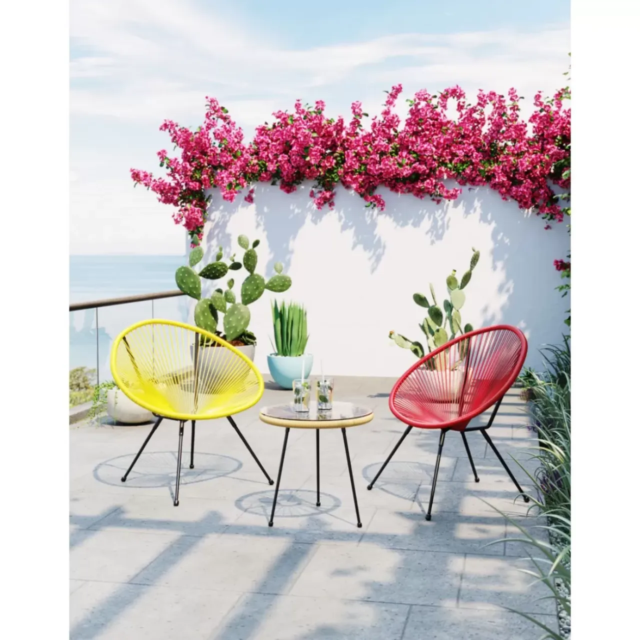 Outdoormöbel-KARE Design Sessel Acapulco Gelb