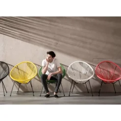 Outdoormöbel-KARE Design Sessel Acapulco Gelb