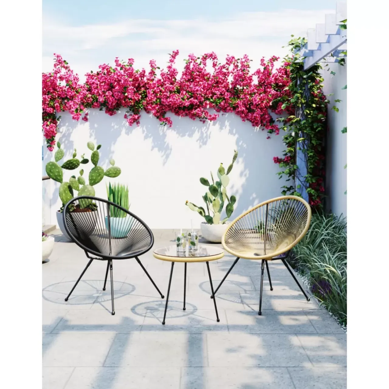 Outdoormöbel-KARE Design Sessel Acapulco Schwarz