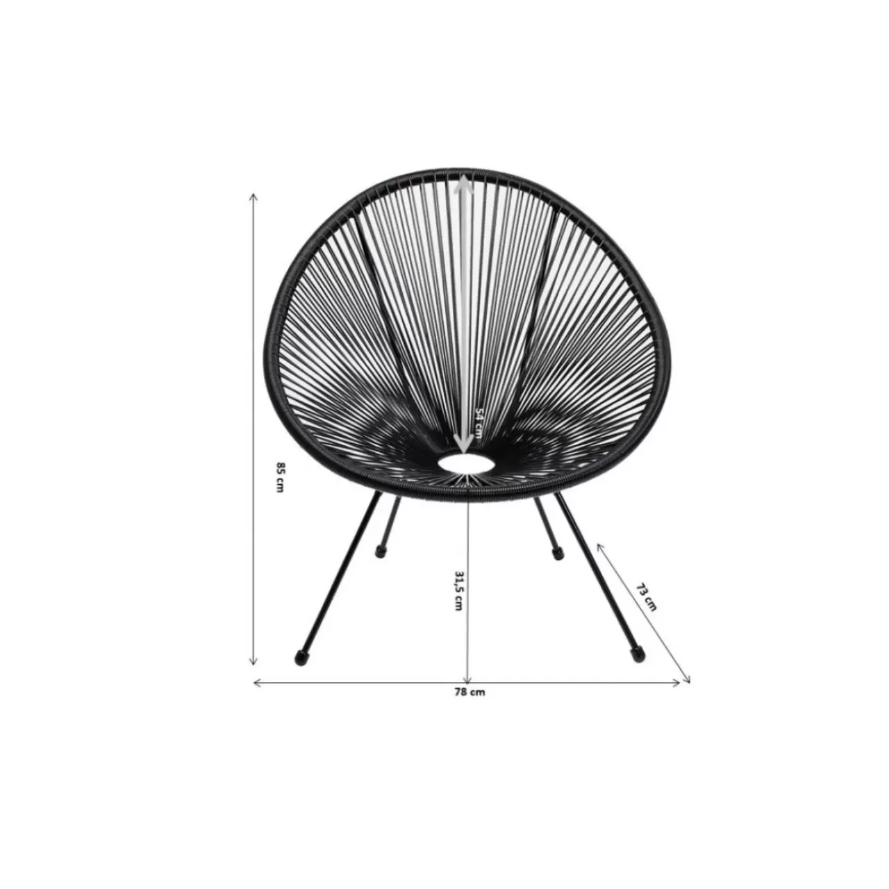Outdoormöbel-KARE Design Sessel Acapulco Turkis