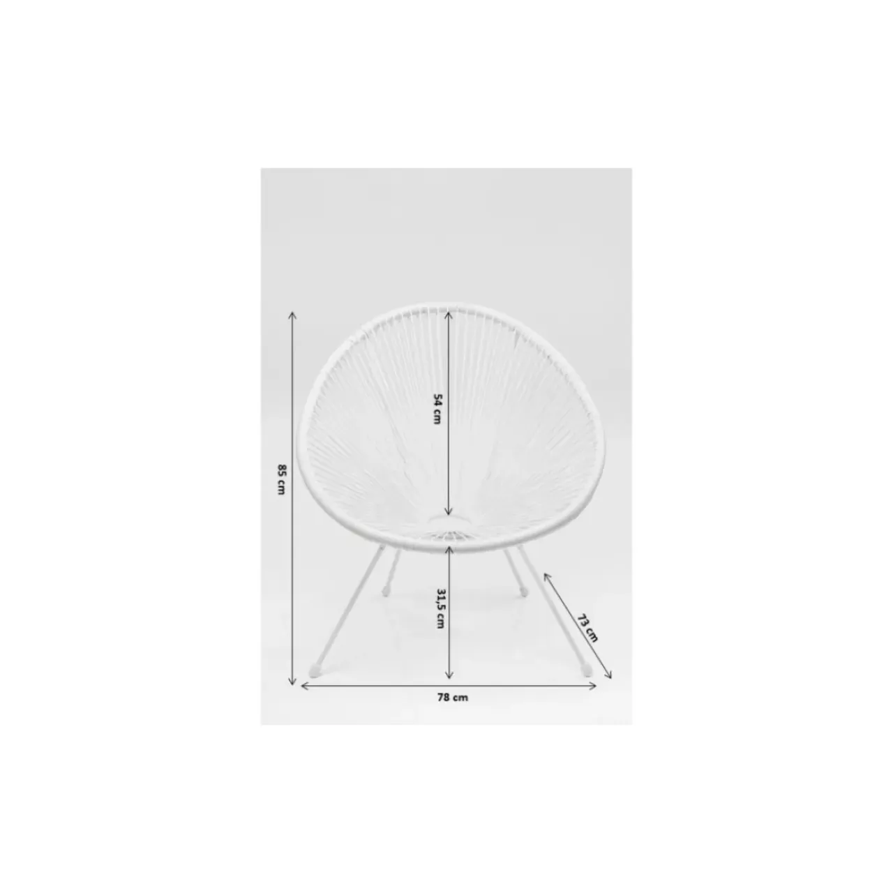 Outdoormöbel-KARE Design Sessel Acapulco Weiss