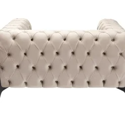 Sessel-KARE Design Sessel Bellissima Velvet Beige 120Cm