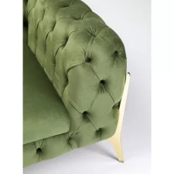 Sessel-KARE Design Sessel Bellissima Velvet Grun 120Cm