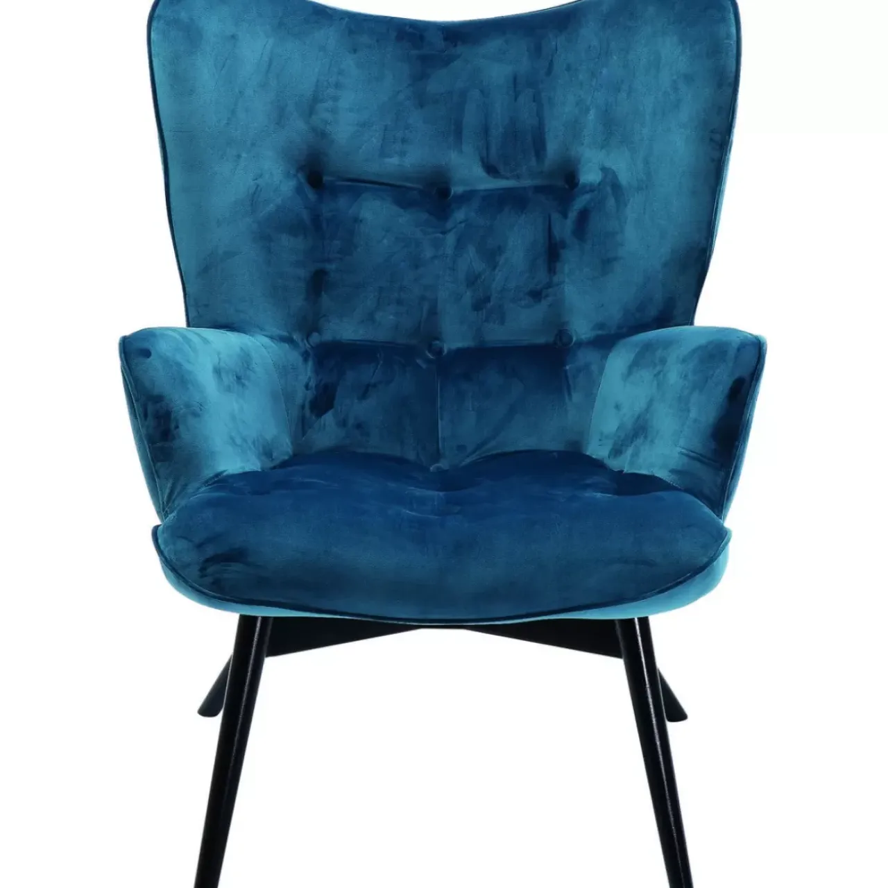 Sessel-KARE Design Sessel Black Vicky Velvet Petrol