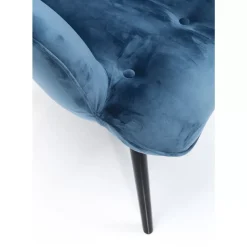 Sessel-KARE Design Sessel Black Vicky Velvet Petrol