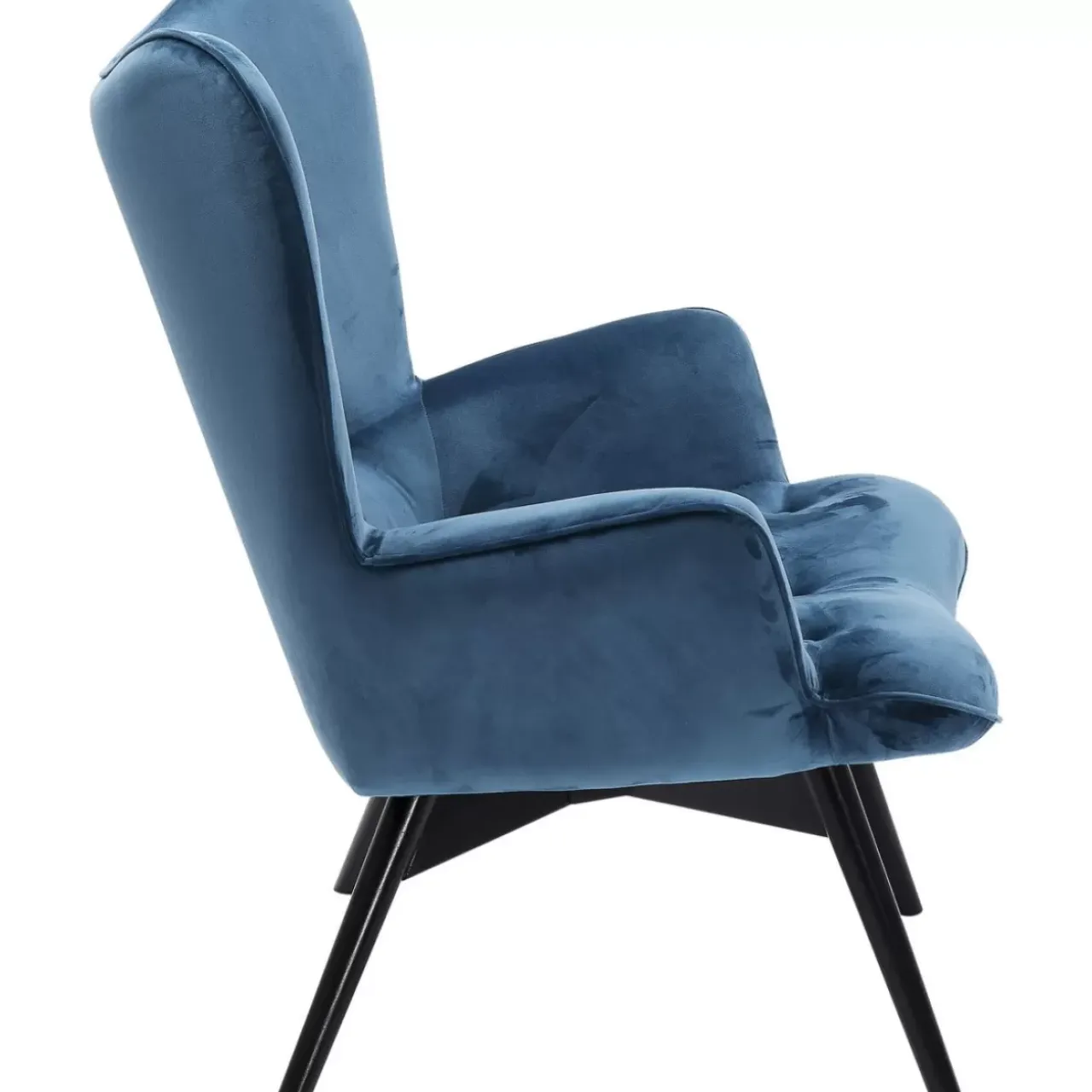 Sessel-KARE Design Sessel Black Vicky Velvet Petrol