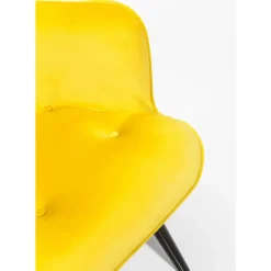 Sessel-KARE Design Sessel Black Vicky Velvet Yellow