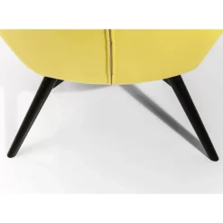 Sessel-KARE Design Sessel Black Vicky Velvet Yellow