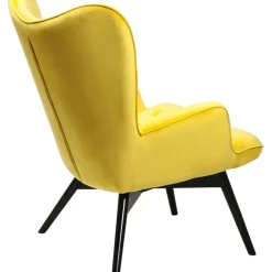 Sessel-KARE Design Sessel Black Vicky Velvet Yellow