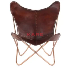 Sessel-KARE Design Sessel Butterfly Braun