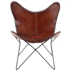 Sessel-KARE Design Sessel Butterfly Brown Econo