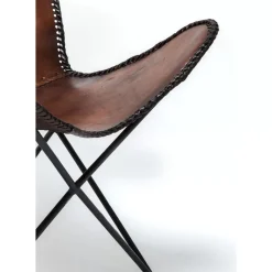 Sessel-KARE Design Sessel Butterfly Brown Econo
