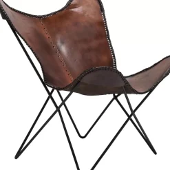Sessel-KARE Design Sessel Butterfly Brown Econo