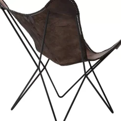 Sessel-KARE Design Sessel Butterfly Brown Econo